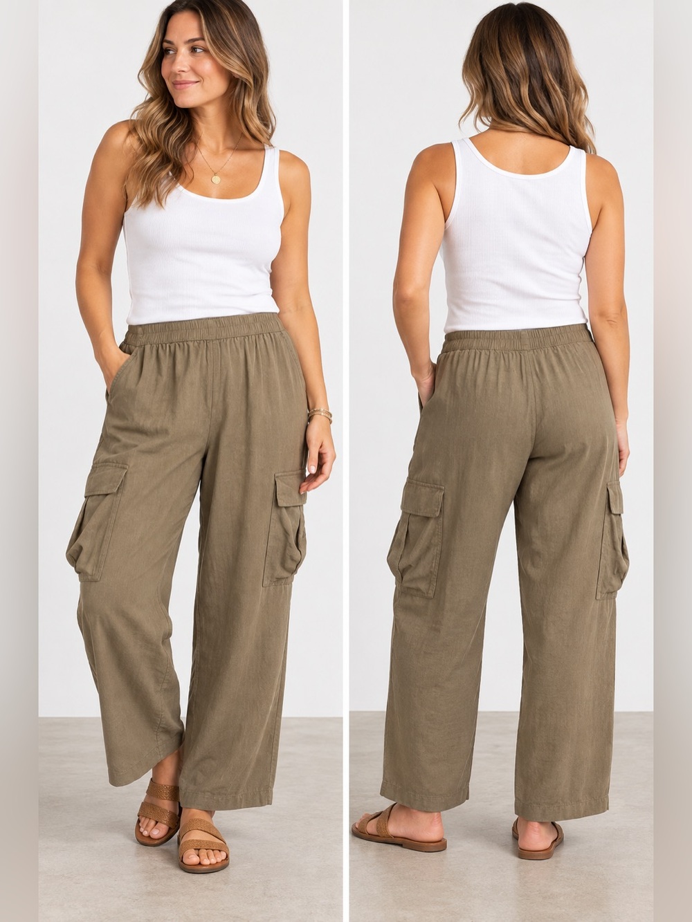 Universal Threads Wide Leg Cargo Pants Like New Medium